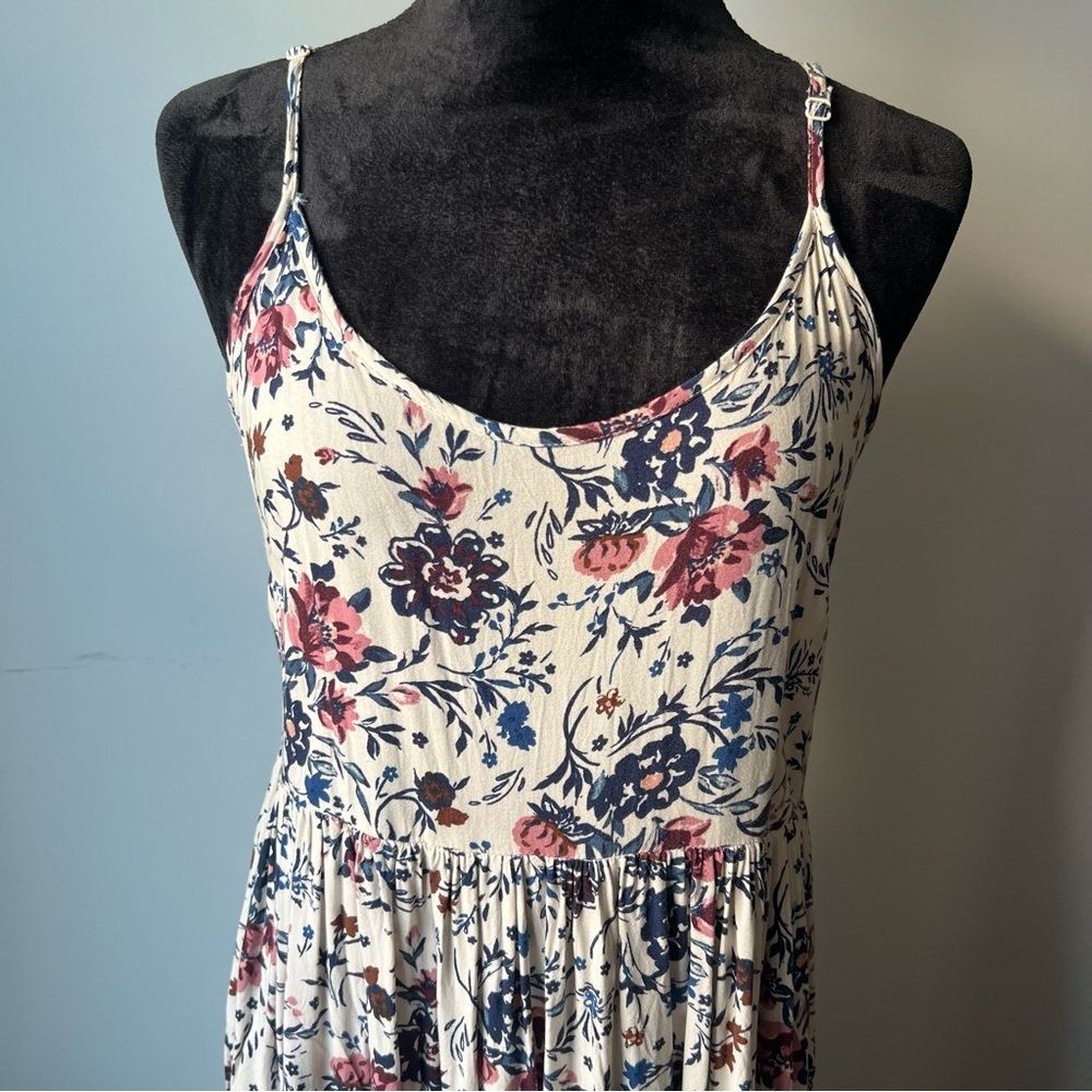 Band of Gypsies Blue and Pink Floral Dress